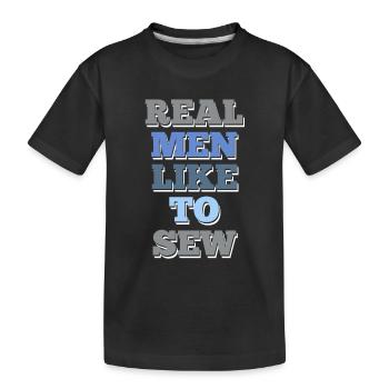 Nähen T-Shirt Für Männer Geschenkidee - Kinder Premium Bio T-Shirt - Schwarz - Vorne