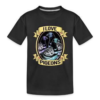 Dove - Kids' Premium Organic T-Shirt - black - Front