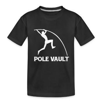 Pole vault - Kids' Premium Organic T-Shirt - black - Front