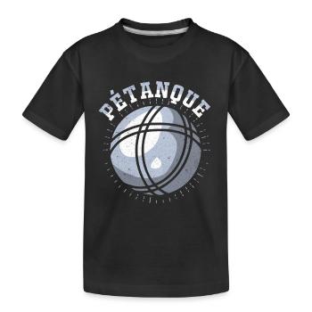 Pétanque - Kinder Premium Bio T-Shirt - Schwarz - Vorne