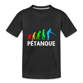 Pétanque Bocce Raffa Boule Sport Ball Petanque - Kids' Premium Organic T-Shirt - black - Front