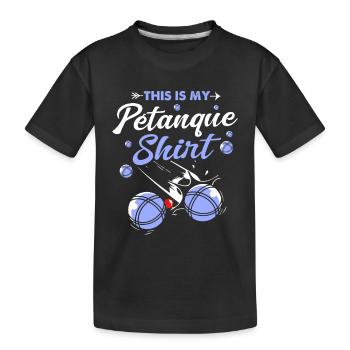Pétanque Bocce Raffa Boule Sport Ball Petanque - Kids' Premium Organic T-Shirt - black - Front
