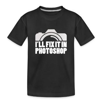 Photograph - Kids' Premium Organic T-Shirt - black - Front