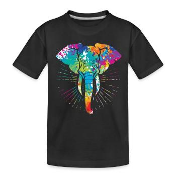 Eléphant - T-shirt bio Premium Enfant - noir - Devant