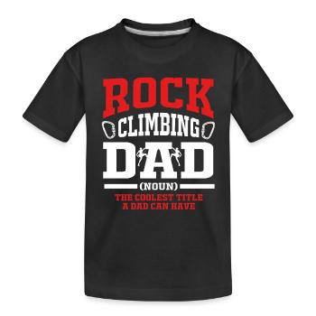 Climbing Climber Climbing Wall Mountain Rock Sport - Kids' Premium Organic T-Shirt - black - Front