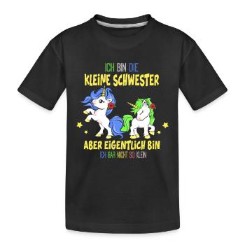 Little Sister Not So Little Girl Girl Girl Girl - Kids' Premium Organic T-Shirt - black - Front