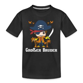 Grand Frère Frères Frères Frères Motif d’enfant - T-shirt bio Premium Enfant - noir - Devant