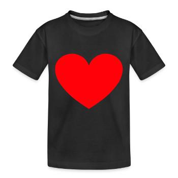 Coeur Cœurs Amour Romance Couple Couple - T-shirt bio Premium Enfant - noir - Devant