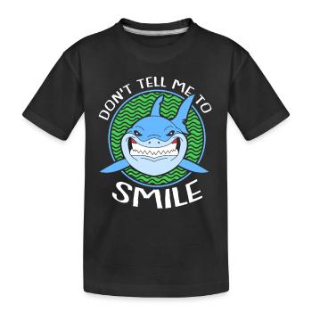 Shark Fish Shark Shark Fin Sharks Ocean - Kids' Premium Organic T-Shirt - black - Front
