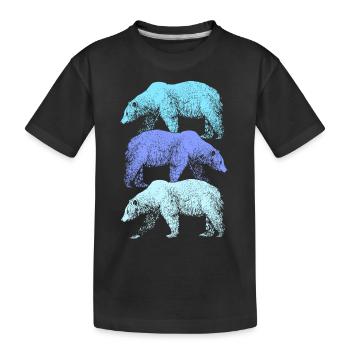 Ours polaire Arctique Groenland Islande Pôle Nord - T-shirt bio Premium Enfant - noir - Devant