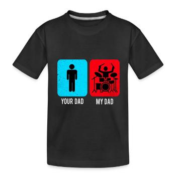 Schlagzeug - Kinder Premium Bio T-Shirt - Schwarz - Vorne