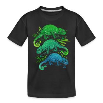 Caméléon - T-shirt bio Premium Enfant - noir - Devant