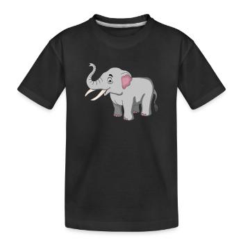 Elephant Africa Safari Animals Animals Kids - Kids' Premium Organic T-Shirt - black - Front
