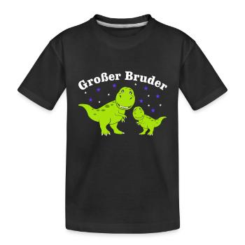 Bald Großer Bruder Ich Bin Großer Bruder - Kinder Premium Bio T-Shirt - Schwarz - Vorne
