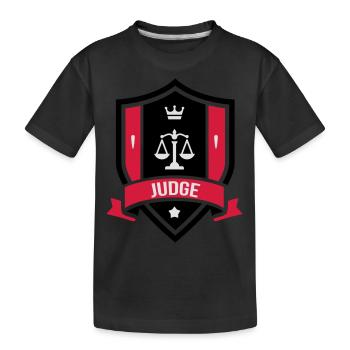 Juge / Justice / Loi / Tribunal / Magistrat - T-shirt bio Premium Enfant - noir - Devant