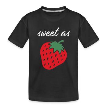 Fraise - T-shirt bio Premium Enfant - noir - Devant