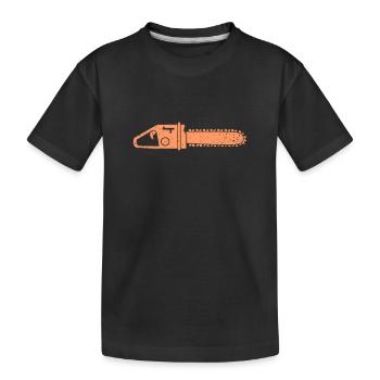 Scie à chaîne vintage Rétro - T-shirt bio Premium Enfant - noir - Devant