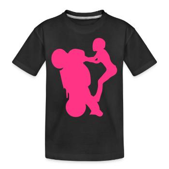 smash stunts femme moto 1 - T-shirt bio Premium Enfant - noir - Devant