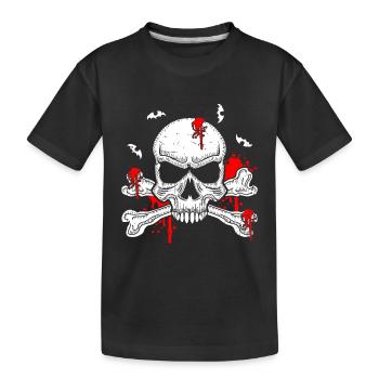 Crâne retro Sang Sang Sang Vintage - T-shirt bio Premium Enfant - noir - Devant