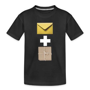 Post und Paketbote Arbeitstshirt Illustration - Kinder Premium Bio T-Shirt - Schwarz - Vorne