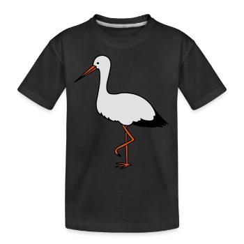 storch - Kinder Premium Bio T-Shirt - Schwarz - Vorne