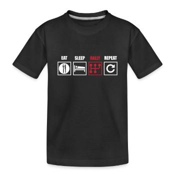 Rallye T-Shirt & Geschenkidee - Kinder Premium Bio T-Shirt - Schwarz - Vorne