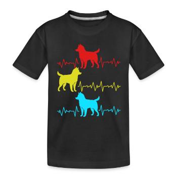 Husky chien chien coiffeur amoureux des chiens amoureux des chiens - T-shirt bio Premium Enfant - noir - Devant