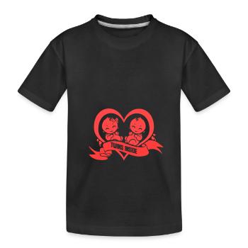 Twins Inside Schwangerschaft Zwillinge Schwanger - Kinder Premium Bio T-Shirt - Schwarz - Vorne