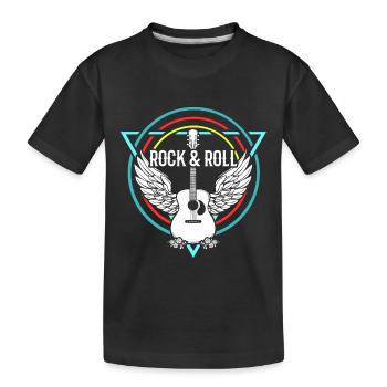 Rock n Roll Rock Roll Rock n Roll guitariste - T-shirt bio Premium Enfant - noir - Devant