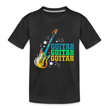 guitare - T-shirt bio Premium Enfant - noir - Devant