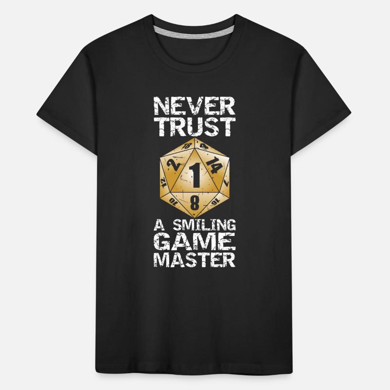 Never trust A Smiling Game Master dice game Kids' Premium Organic T-Shirt