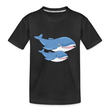 Wale - Kinder Premium Bio T-Shirt - Schwarz - Vorne