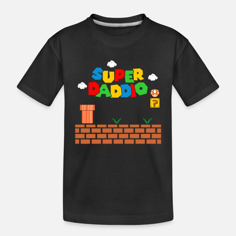 Super Daddio Vatertagsgeschenk Vater Geschenkidee - Børne premium T-shirt økologisk - sort