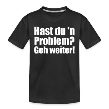 Hentschel hast du n problem geh weiter kiez boxer - Kinder Premium Bio T-Shirt - Schwarz - Vorne