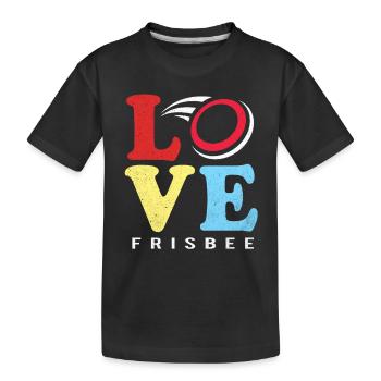 frisbee - T-shirt bio Premium Enfant - noir - Devant
