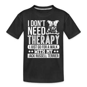 Jack Russell - Kinder Premium Bio T-Shirt - Schwarz - Vorne