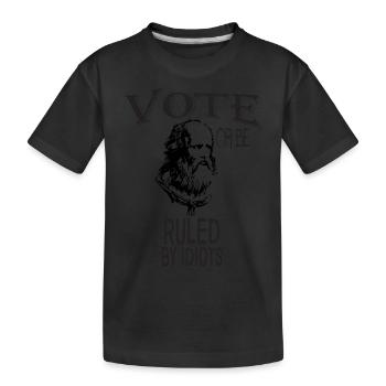 Abstimmen oder von Idioten regiert werden | Plato - Kinder Premium Bio T-Shirt - Schwarz - Vorne
