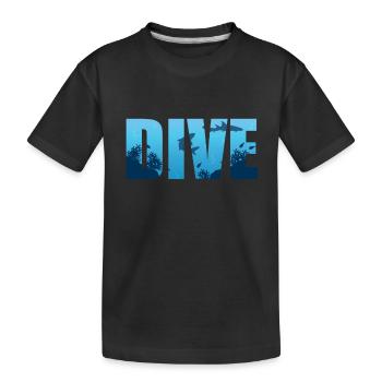 Tauchen - Kinder Premium Bio T-Shirt - Schwarz - Vorne