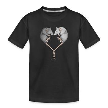 Pet Rat - Kids' Premium Organic T-Shirt - black - Front