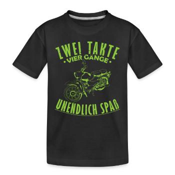 Moped DDR Geschenk - Kinder Premium Bio T-Shirt - Schwarz - Vorne