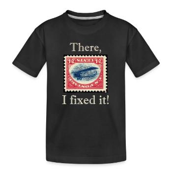 Stamp Collecting - Kids' Premium Organic T-Shirt - black - Front