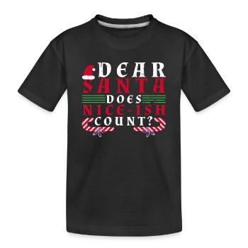 Drôle de slogan de Noël - T-shirt bio Premium Enfant - noir - Devant