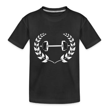 Dumbbell Dumbbell Body building Fitness Weight Training - Kids' Premium Organic T-Shirt - black - Front