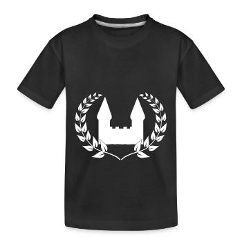 Castle castle fortress medieval - Kids' Premium Organic T-Shirt - black - Front