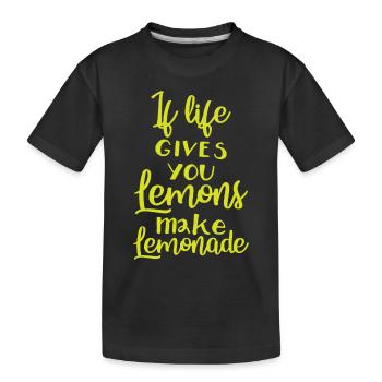 Dire de la positivité drôle pensée positive - T-shirt bio Premium Enfant - noir - Devant