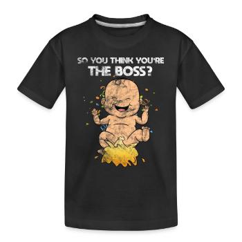 Baby Pee Fun Funny Nachwuchs - Kinder Premium Bio T-Shirt - Schwarz - Vorne