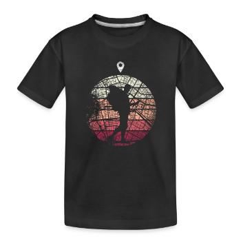 Cadeau de géocaching - T-shirt bio Premium Enfant - noir - Devant