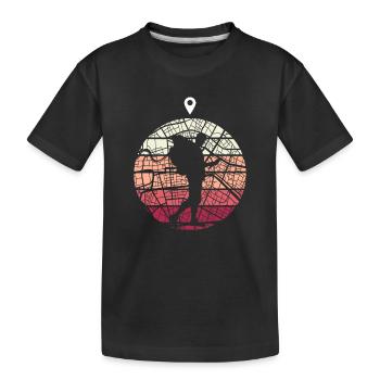 Géocaching Géo géo géocérisme Géographie - T-shirt bio Premium Enfant - noir - Devant