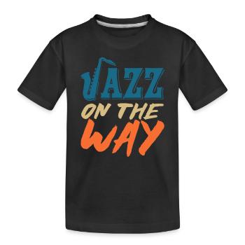 Jazz Geschenk - Kinder Premium Bio T-Shirt - Schwarz - Vorne