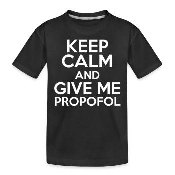 Propofol Anästhesie Arzt Narkose CRNA Anästhesist - Kinder Premium Bio T-Shirt - Schwarz - Vorne